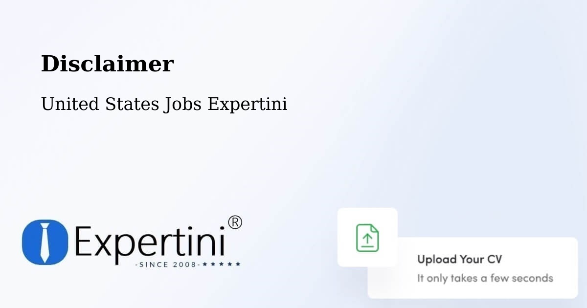 Disclaimer – Forestdale - United States Jobs Expertini